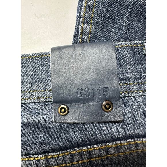 GS115 Jeans Mens 38x30 Blue Denim Williamsburg Slim Fit Distressed Grunge Preppy - Picture 7 of 7